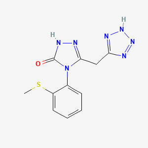 molecular formula C11H11N7OS B4249086 4-[2-(methylthio)phenyl]-5-(1H-tetrazol-5-ylmethyl)-2,4-dihydro-3H-1,2,4-triazol-3-one 