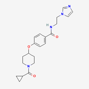 4-{[1-(cyclopropylcarbonyl)-4-piperidinyl]oxy}-N-[2-(1H-imidazol-1-yl)ethyl]benzamide