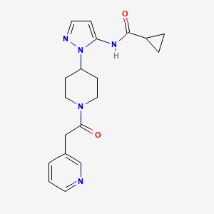 N-(1-{1-[2-(3-pyridinyl)acetyl]-4-piperidinyl}-1H-pyrazol-5-yl)cyclopropanecarboxamide