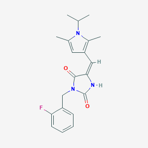 3-(2-fluorobenzyl)-5-[(1-isopropyl-2,5-dimethyl-1H-pyrrol-3-yl)methylene]-2,4-imidazolidinedione