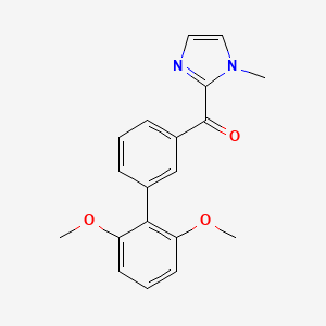 molecular formula C19H18N2O3 B4249120 (2',6'-dimethoxybiphenyl-3-yl)(1-methyl-1H-imidazol-2-yl)methanone 