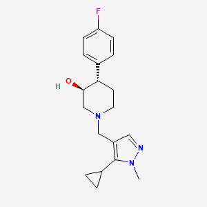 molecular formula C19H24FN3O B4249128 (3S,4S)-1-[(5-cyclopropyl-1-methylpyrazol-4-yl)methyl]-4-(4-fluorophenyl)piperidin-3-ol 