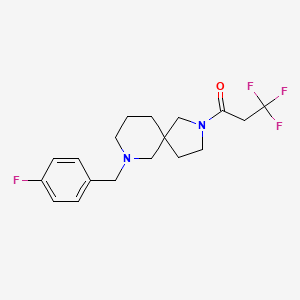 molecular formula C18H22F4N2O B4249135 7-(4-fluorobenzyl)-2-(3,3,3-trifluoropropanoyl)-2,7-diazaspiro[4.5]decane 