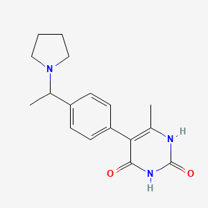 molecular formula C17H21N3O2 B4249172 6-methyl-5-[4-(1-pyrrolidin-1-ylethyl)phenyl]pyrimidine-2,4(1H,3H)-dione 