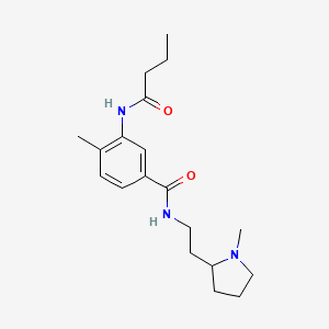 3-(butyrylamino)-4-methyl-N-[2-(1-methylpyrrolidin-2-yl)ethyl]benzamide