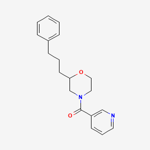 molecular formula C19H22N2O2 B4249188 2-(3-phenylpropyl)-4-(3-pyridinylcarbonyl)morpholine 