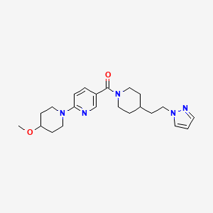 2-(4-methoxy-1-piperidinyl)-5-({4-[2-(1H-pyrazol-1-yl)ethyl]-1-piperidinyl}carbonyl)pyridine