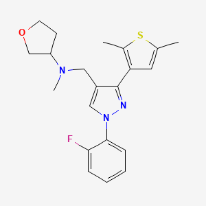 N-{[3-(2,5-dimethyl-3-thienyl)-1-(2-fluorophenyl)-1H-pyrazol-4-yl]methyl}-N-methyltetrahydro-3-furanamine