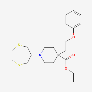 molecular formula C21H31NO3S2 B4249219 ethyl 1-(1,4-dithiepan-6-yl)-4-(2-phenoxyethyl)-4-piperidinecarboxylate 