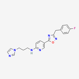 5-[3-(4-fluorobenzyl)-1,2,4-oxadiazol-5-yl]-N-[3-(1H-imidazol-1-yl)propyl]-2-pyridinamine