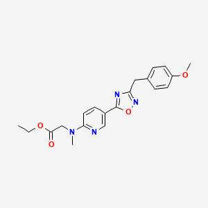 molecular formula C20H22N4O4 B4249264 ethyl N-{5-[3-(4-methoxybenzyl)-1,2,4-oxadiazol-5-yl]-2-pyridinyl}-N-methylglycinate 