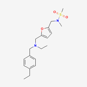 molecular formula C19H28N2O3S B4249266 N-[(5-{[ethyl(4-ethylbenzyl)amino]methyl}-2-furyl)methyl]-N-methylmethanesulfonamide 