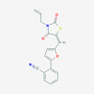 molecular formula C18H12N2O3S B424927 2-{5-[(3-Allyl-2,4-dioxo-1,3-thiazolidin-5-ylidene)methyl]-2-furyl}benzonitrile 