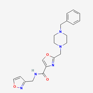 2-[(4-benzyl-1-piperazinyl)methyl]-N-(3-isoxazolylmethyl)-1,3-oxazole-4-carboxamide