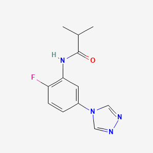 N-[2-fluoro-5-(4H-1,2,4-triazol-4-yl)phenyl]-2-methylpropanamide