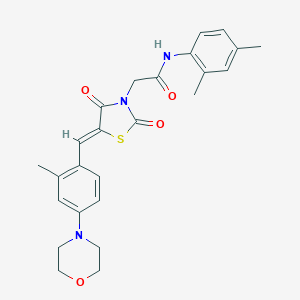 N-(2,4-dimethylphenyl)-2-{5-[2-methyl-4-(4-morpholinyl)benzylidene]-2,4-dioxo-1,3-thiazolidin-3-yl}acetamide