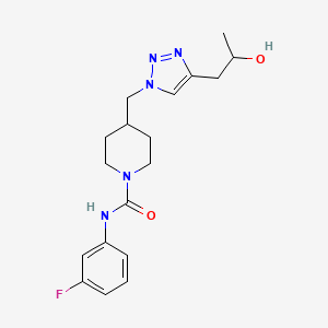 N-(3-fluorophenyl)-4-{[4-(2-hydroxypropyl)-1H-1,2,3-triazol-1-yl]methyl}-1-piperidinecarboxamide