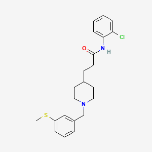 molecular formula C22H27ClN2OS B4249311 N-(2-chlorophenyl)-3-{1-[3-(methylthio)benzyl]-4-piperidinyl}propanamide 