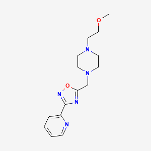 1-(2-methoxyethyl)-4-{[3-(2-pyridinyl)-1,2,4-oxadiazol-5-yl]methyl}piperazine