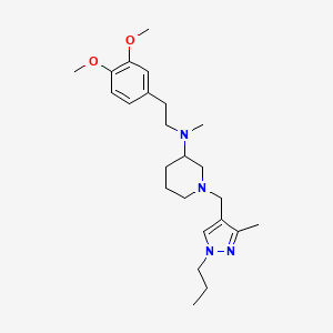 molecular formula C24H38N4O2 B4249337 N-[2-(3,4-dimethoxyphenyl)ethyl]-N-methyl-1-[(3-methyl-1-propyl-1H-pyrazol-4-yl)methyl]-3-piperidinamine 