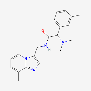 molecular formula C20H24N4O B4249346 2-(dimethylamino)-N-[(8-methylimidazo[1,2-a]pyridin-3-yl)methyl]-2-(3-methylphenyl)acetamide 