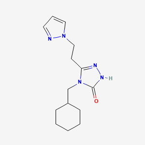 4-(cyclohexylmethyl)-5-[2-(1H-pyrazol-1-yl)ethyl]-2,4-dihydro-3H-1,2,4-triazol-3-one