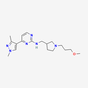 4-(1,3-dimethylpyrazol-4-yl)-N-[[1-(3-methoxypropyl)pyrrolidin-3-yl]methyl]pyrimidin-2-amine