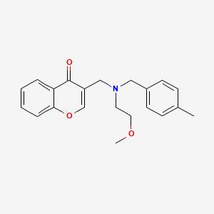 molecular formula C21H23NO3 B4249379 3-{[(2-methoxyethyl)(4-methylbenzyl)amino]methyl}-4H-chromen-4-one 