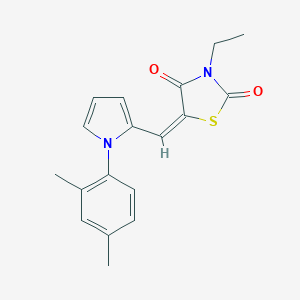 (5E)-5-{[1-(2,4-dimethylphenyl)-1H-pyrrol-2-yl]methylidene}-3-ethyl-1,3-thiazolidine-2,4-dione