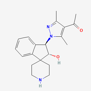 1-[1-[(1R,2R)-2-hydroxyspiro[1,2-dihydroindene-3,4'-piperidine]-1-yl]-3,5-dimethylpyrazol-4-yl]ethanone