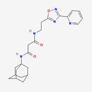 N-1-adamantyl-N'-[2-(3-pyridin-2-yl-1,2,4-oxadiazol-5-yl)ethyl]malonamide