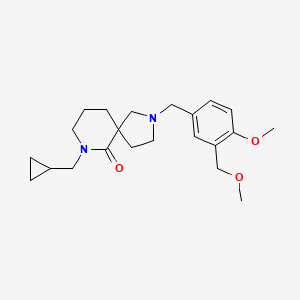 7-(Cyclopropylmethyl)-2-[[4-methoxy-3-(methoxymethyl)phenyl]methyl]-2,7-diazaspiro[4.5]decan-6-one