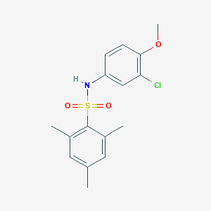 molecular formula C16H18ClNO3S B424946 N-(3-chloro-4-methoxyphenyl)-2,4,6-trimethylbenzenesulfonamide 