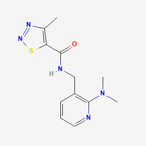 N-{[2-(dimethylamino)-3-pyridinyl]methyl}-4-methyl-1,2,3-thiadiazole-5-carboxamide