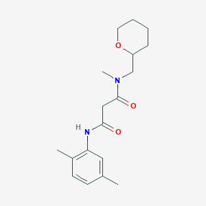 N'-(2,5-dimethylphenyl)-N-methyl-N-(tetrahydro-2H-pyran-2-ylmethyl)malonamide