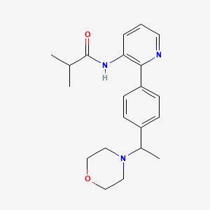 2-methyl-N-{2-[4-(1-morpholin-4-ylethyl)phenyl]pyridin-3-yl}propanamide