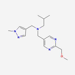 N-{[2-(methoxymethyl)pyrimidin-5-yl]methyl}-2-methyl-N-[(1-methyl-1H-pyrazol-4-yl)methyl]propan-1-amine