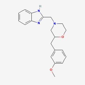 molecular formula C20H23N3O2 B4249523 2-{[2-(3-methoxybenzyl)-4-morpholinyl]methyl}-1H-benzimidazole 