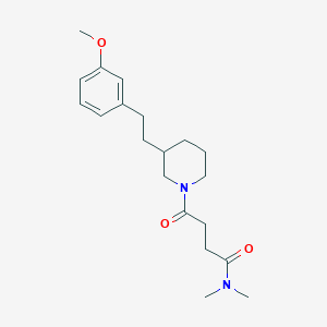 4-{3-[2-(3-methoxyphenyl)ethyl]-1-piperidinyl}-N,N-dimethyl-4-oxobutanamide