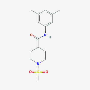 molecular formula C15H22N2O3S B424954 N-(3,5-dimethylphenyl)-1-(methylsulfonyl)-4-piperidinecarboxamide CAS No. 593263-65-1