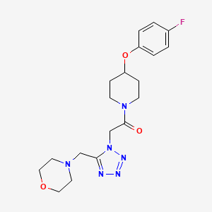 molecular formula C19H25FN6O3 B4249587 4-[(1-{2-[4-(4-fluorophenoxy)-1-piperidinyl]-2-oxoethyl}-1H-tetrazol-5-yl)methyl]morpholine 