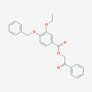 molecular formula C24H22O5 B424959 2-Oxo-2-phenylethyl 4-(benzyloxy)-3-ethoxybenzoate 