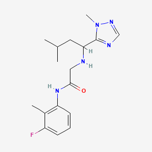 N-(3-fluoro-2-methylphenyl)-2-{[3-methyl-1-(1-methyl-1H-1,2,4-triazol-5-yl)butyl]amino}acetamide