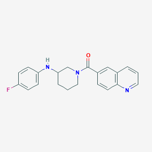 molecular formula C21H20FN3O B4249598 N-(4-fluorophenyl)-1-(6-quinolinylcarbonyl)-3-piperidinamine 