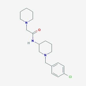 molecular formula C19H28ClN3O B4249609 N-[1-(4-chlorobenzyl)-3-piperidinyl]-2-(1-piperidinyl)acetamide 