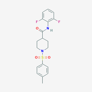 molecular formula C19H20F2N2O3S B424963 N-(2,6-difluorophenyl)-1-[(4-methylphenyl)sulfonyl]-4-piperidinecarboxamide 