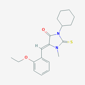 molecular formula C19H24N2O2S B424965 (5Z)-3-cyclohexyl-5-(2-ethoxybenzylidene)-1-methyl-2-thioxoimidazolidin-4-one 