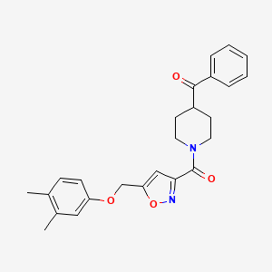 [1-({5-[(3,4-dimethylphenoxy)methyl]-3-isoxazolyl}carbonyl)-4-piperidinyl](phenyl)methanone