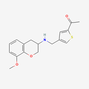 1-(4-{[(8-methoxy-3,4-dihydro-2H-chromen-3-yl)amino]methyl}-2-thienyl)ethanone