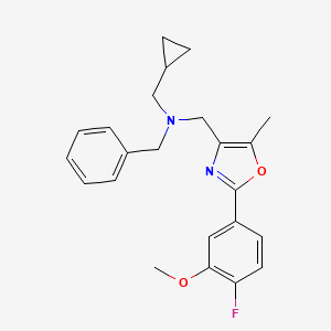 N-benzyl-1-cyclopropyl-N-{[2-(4-fluoro-3-methoxyphenyl)-5-methyl-1,3-oxazol-4-yl]methyl}methanamine